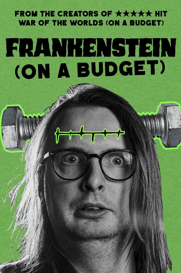 FRANKENSTEIN ON A BUDGET 
By <a href="/LamphouseTheatr/">Lamphouse Theatre</a> 
On at <a href="/ThePleasance/">Pleasance</a> Dome 
At 11.50am

tickets.edfringe.com/whats-on/frank…

I love Lamphouse Theatre shows and this one is no exception! A brilliantly bonkers version of the horror hit! And I’m obsessed with the ⚡️ costume! Cast album please 🙏