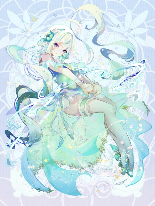 【PBW】水着イラスト公開されました。 透明感×シトラス系で爽やかなイメージです。リクエストありがとうございました!  #チェインパラドクス #トミーウォーカー  (C)『チェインパラドクス』稲咲/トミーウォーカー