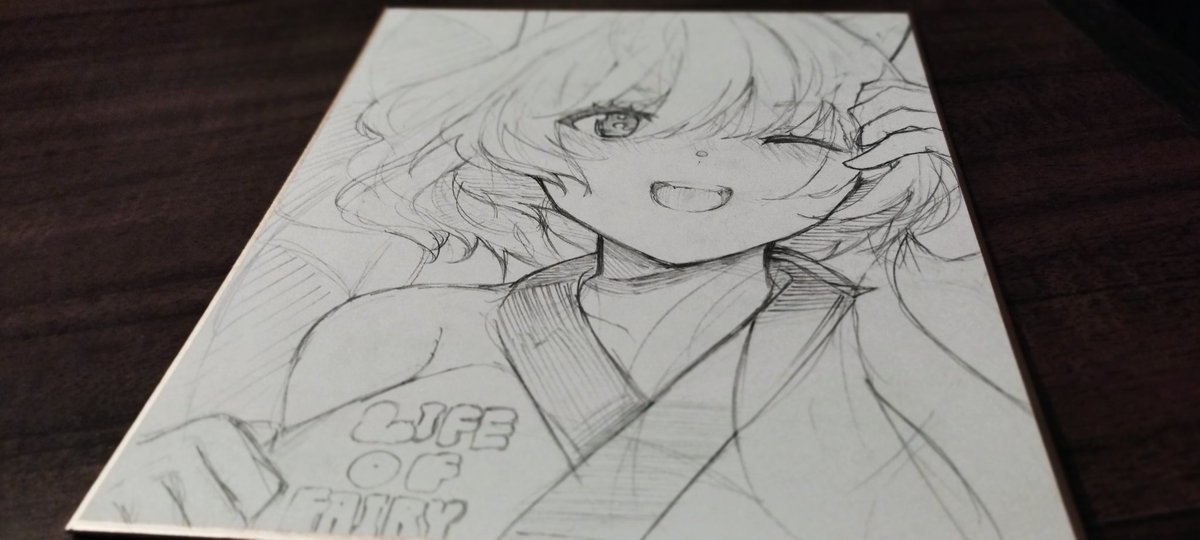明日が個展最終日です!17:00まで開催しております🙇  最終日まで何卒よろしくお願いします!!!! これは販売予定の色紙
