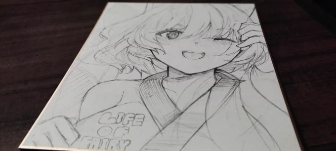 明日が個展最終日です!17:00まで開催しております🙇  最終日まで何卒よろしくお願いします!!!! これは販売予定の色紙
