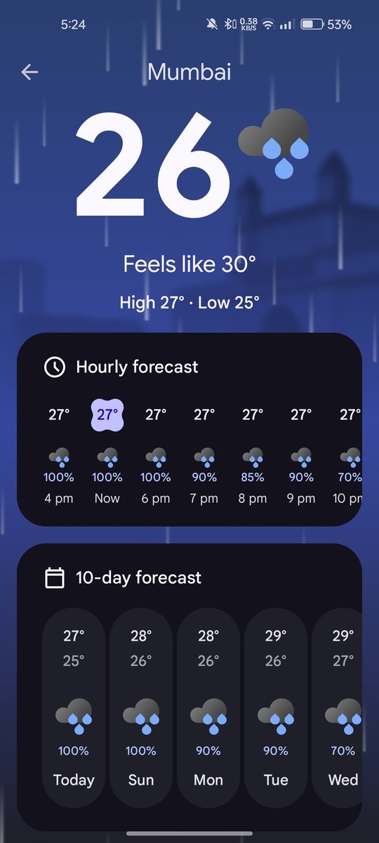 Parth_GPT's tweet photo. #pixel weather app is good and minimalistic but ColorOS weather app has more features and is more dynamic than pixel weather.
#pixelweather
#Pixel9 https://t.co/xRFAECuvSk