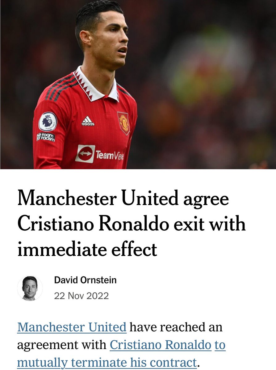 MichaelUTD03's tweet photo. @Lee9ndro @1MrHoly @TweetChelseaUK @FabrizioRomano When was Ronaldo ‘Forced’ out of United? are you that lazy to do some research, or do you just like to lie because you dont like something? both agreed to terminate the contract so when was he forced? pls show me that. ask yourself why no top club wanted De gea? https://t.co/842ElhivBB