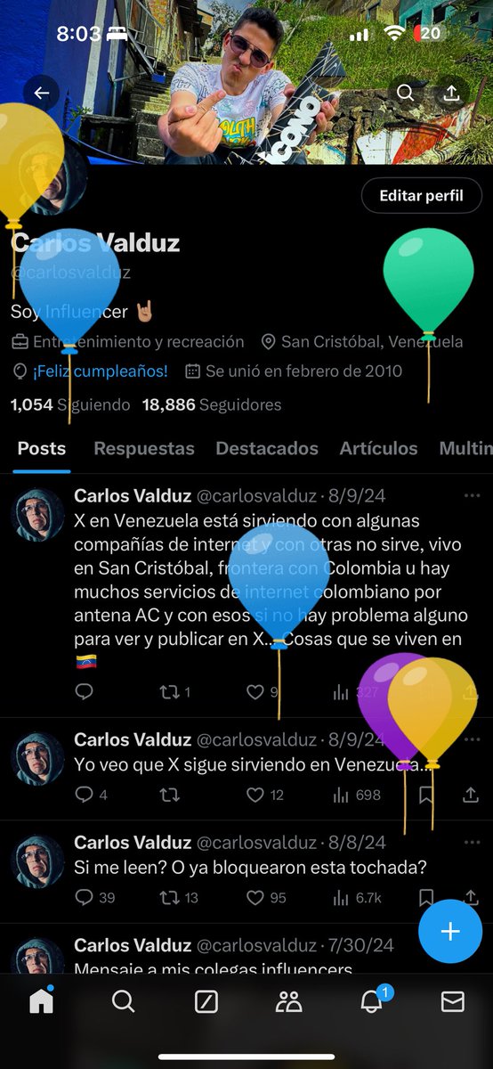 Así luce mi perfil hoy 😎 HB formiiii 💪🏼