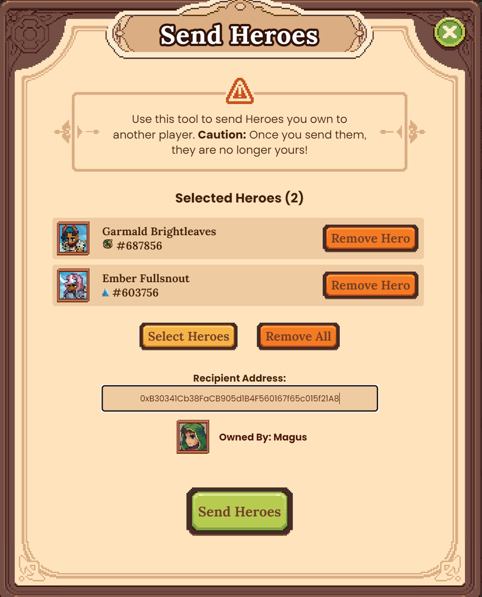 BloaterConnect's tweet photo. Create your DFK profile if you are a $BLOAT holder to avoid having your winning heroes rolled over.

Congratulations to Magus for pocketing 2 heroes, as the previous week's winner did not have a DFK profile https://t.co/wDlmtcs3lK