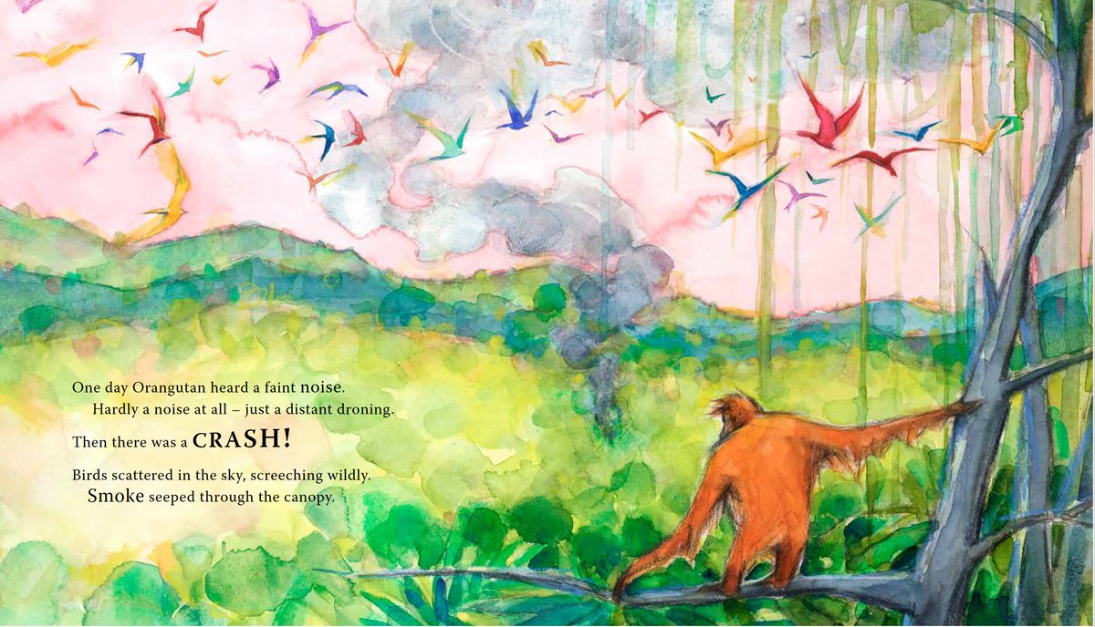 Nicolette Jones (@nicolettejones) on Twitter photo #NewIllustrationoftheDay by Karin Littlewood. Relaxed use of watercolour, skilled draughtsmanship and lovely sweetshop colours. From the picturebook The Emerald Forest by Catherine Ward. About Sumatran orang utans rescued to a nature reserve. Out since 8 Aug from <a href="/OtterBarryBooks/">Otter-Barry Books</a> #NewIllustrationoftheDay by Karin Littlewood. Relaxed use of watercolour, skilled draughtsmanship and lovely sweetshop colours. From the picturebook The Emerald Forest by Catherine Ward. About Sumatran orang utans rescued to a nature reserve. Out since 8 Aug from <a href="/OtterBarryBooks/">Otter-Barry Books</a>