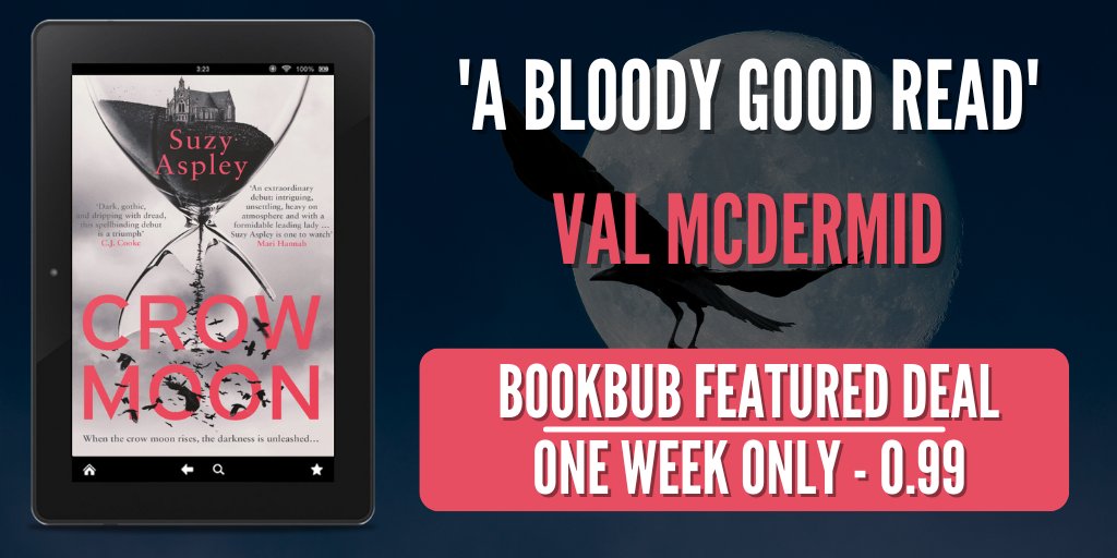 🐦‍⬛0.99 EVERYWHERE🐦‍⬛

<a href="/writer_suzy/">📚🕷Suzy A #CrowMoon 🖤❤️📚</a>'s atmospheric, bewitching #debut #thriller #CrowMoon –FIRST in a #series AND it's 0.99 for a week!

A grieving reporter is thrust into a chilling investigation when she finds the body of a missing teenager…

bit.ly/42XfQRa