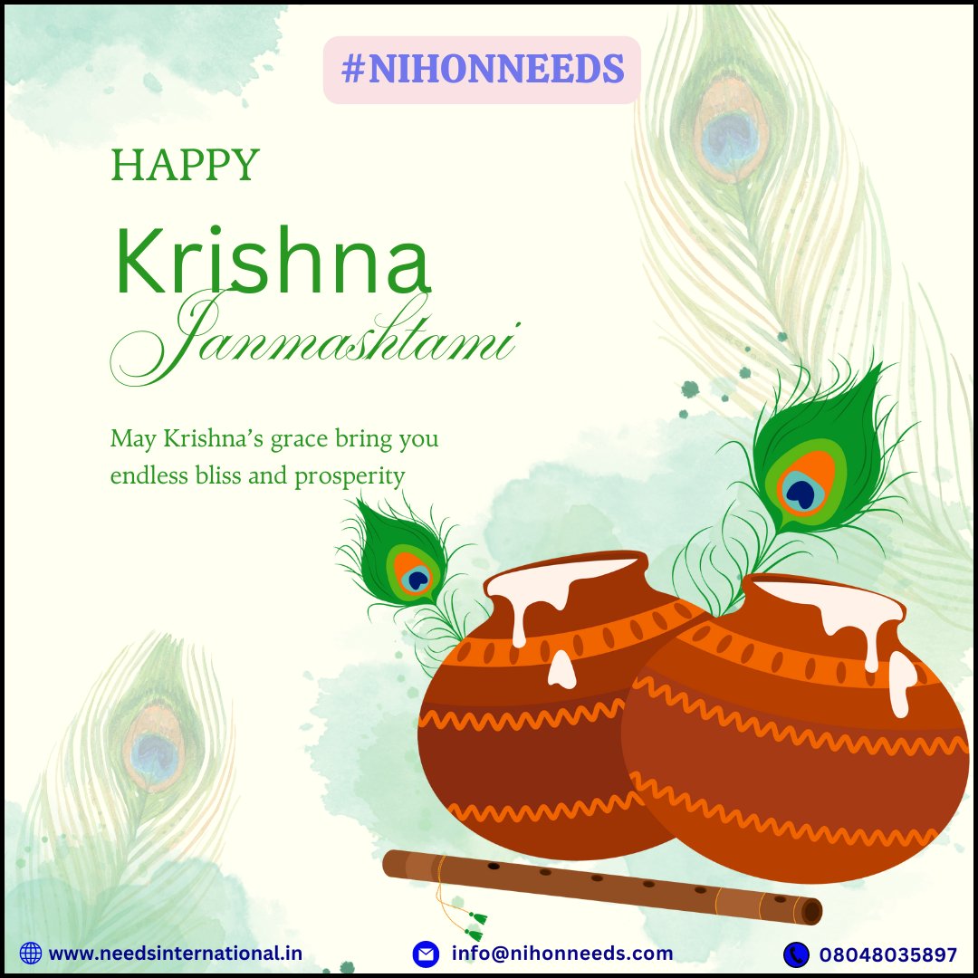 NihonNeeds's tweet photo. Happy krishna janmashtami. Let there be love, happiness and laughter in your life with Lord Krishna's blessings. #happyjanmashtami #janmashtami #happyjanamashtmi❤️ #janamashtami #krishna #krishanji #krishnjibirthday #jaishreekrishna #celeberations https://t.co/EUXSjLLdcO