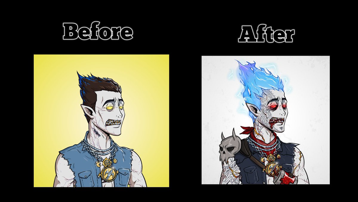 Customization is top-notch.
Not only is the original design magnificent, thanks <a href="/HaizeelH/">Haizeel 🇲🇾 || NFT Artist 💧</a> 🙏, but you can also modify your nft to suit your tastes. I love it!🤩
WE ARE SODEAD 🩸🦇