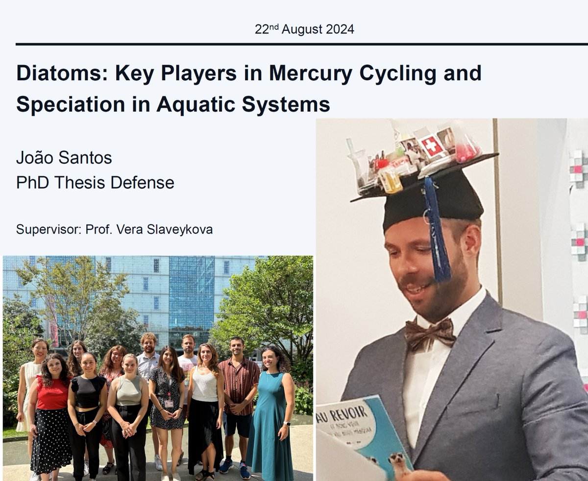 Slaveykova Vera (@ecotox_unige) on Twitter photo Warmest congratulations to my PhD student João Santos on the outstanding PhD thesis defense. We are incredibly proud of you, Dr. Santos! <a href="/JoaoRPSantos/">João Santos</a> Warmest congratulations to my PhD student João Santos on the outstanding PhD thesis defense. We are incredibly proud of you, Dr. Santos! <a href="/JoaoRPSantos/">João Santos</a>
