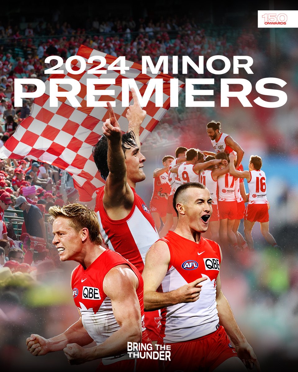 23 games. 17 wins, 6 losses.

We are proud to be your 2024 Minor Premiers. #Bloods