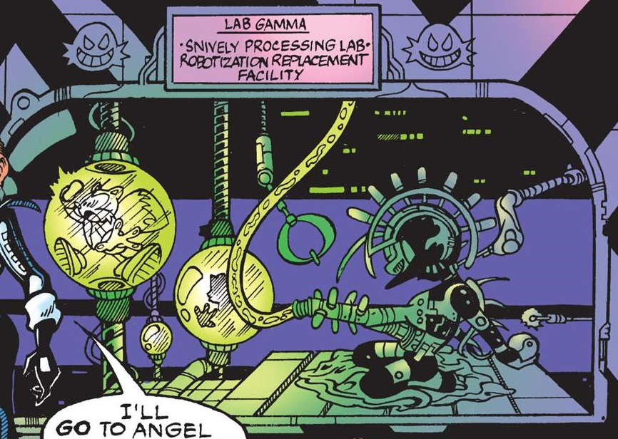 In issue #135, Snively appears in his roboticized form. This is a ...