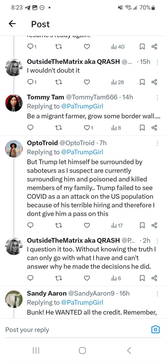 Skriptkeeper17's tweet photo. Maybe they think if I mention them they will get more views on their posts. 
Remember when she never doubted Trump. 
Now she tells @realDonaldTrump what to do. 
Reminds me of the Lincoln project and The Club for No Growth https://t.co/1oNFDfEXKU