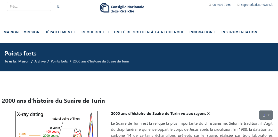 Victoire10101's tweet photo. @kkxxrrr @BelmondoCarla @YvesPDB 2022, l'étude aux rayons x d'un des instituts du CNR italien (équivalent du CNRS) montre que le linceul (suaire) de Turin a 2000 ans.          

Lien vers le site du CNR : https://t.co/RM7RHQavrc https://t.co/WPCZoTHvxn