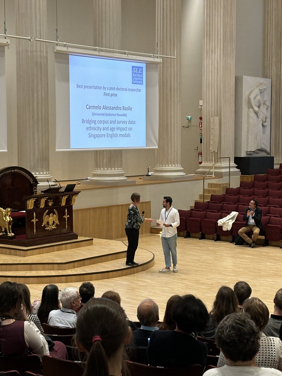 <a href="/basilealess/">Alessandro Basile</a> receiving his grand prize 

#SLE57 #SLE2024