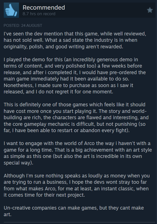 Franrekk's tweet image. Some reviews are too wholesome