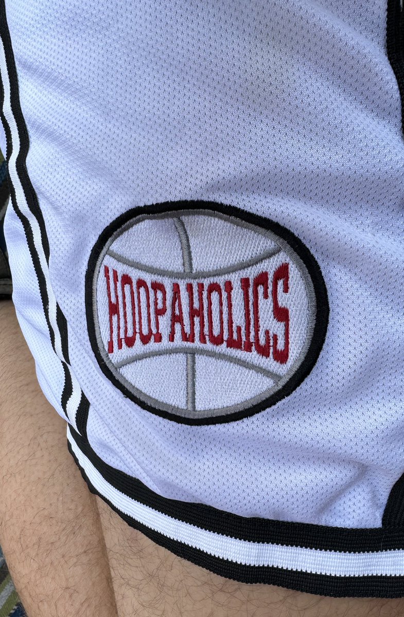 JimMcIlvaine's tweet photo. Today’s barn-painting attire includes shorts from #Hoopaholics Was that your line of apparel @CoachKarl22? https://t.co/h1Pvjco484