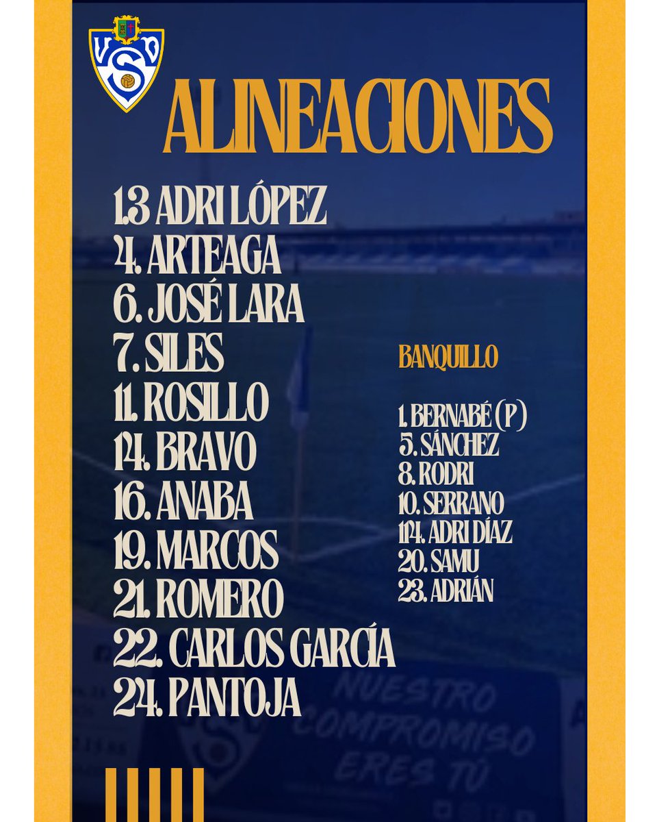 ⚽ ALINEACIÓN CONFIRMADA| Ya tenemos el ONCE para enfrentarnos al <a href="/AtlTomelloso/">Atlético Tomelloso 💛💚</a> en el Trofeo Jesús Úbeda 

#VamosUnión 💙