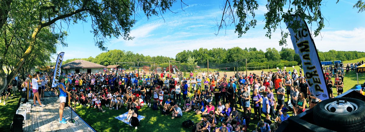 Awards at the Annual Brave Like Gabe Invitational. An incredible day of Cross Country and an incredible cause! 32 schools represented! <a href="/bravelikegabe/">Brave Like Gabe Foundation</a> @MSHSLjohn <a href="/NickLSports/">Nick L. Sports</a> <a href="/YellowjacketCRD/">Jason Groth</a> <a href="/perhamcc/">Perham XC & Track</a>