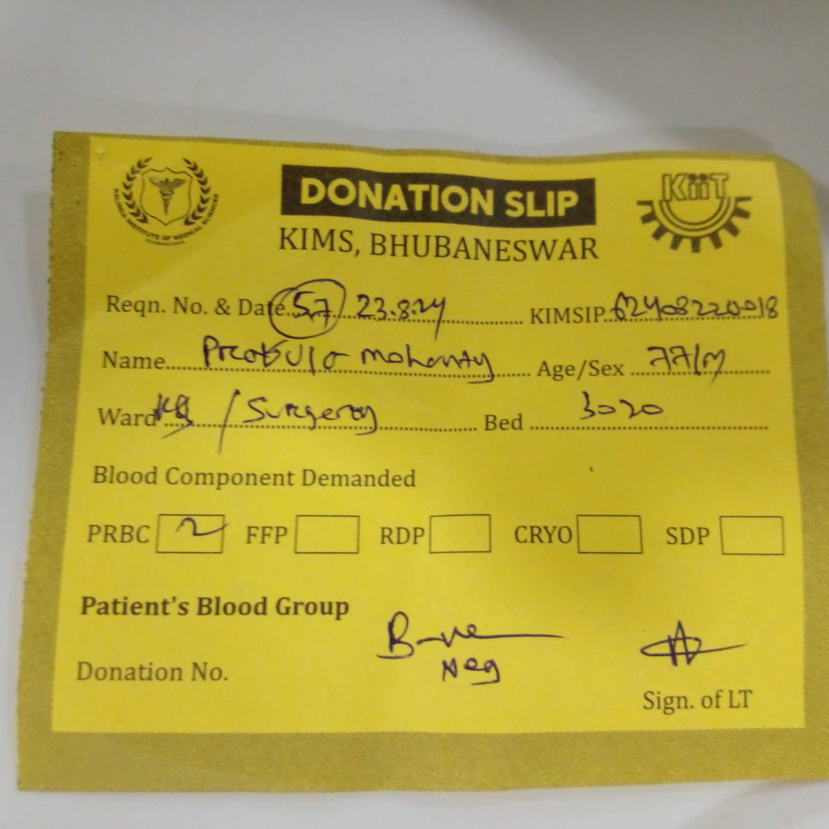 aftab70782201's tweet photo. Man is a golden heart #Ranjitab_mohanty sir donated B-ve blood at Kiims hospital Bhubaneswar to a #cancer_patient ,
You're a true hero! Your blood donation is a precious gift to those in need. Thank you for your kindness and compassion! https://t.co/oVwAbI29fW