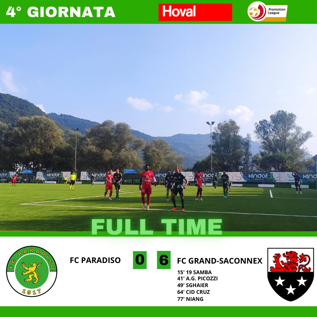 Usciamo sconfitti dal confronto contro l'FC Grand-Saconnex 

#ForzaParadiso