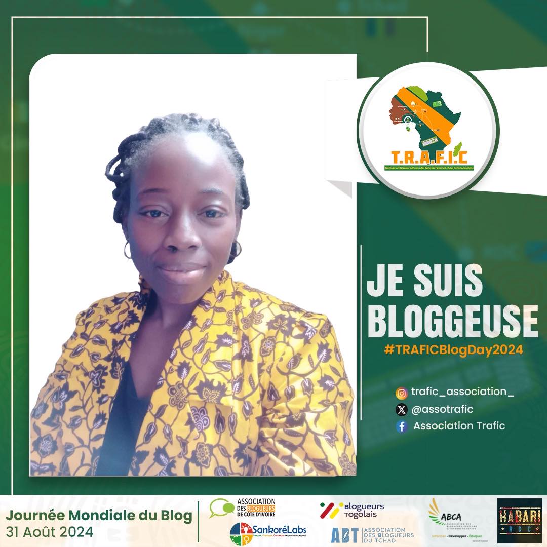 Faites comme  Charlène Sorelle Teussop du Cameroun 🇨🇲

Utilisez la trame pour faire apparaitre votre photo ! 

#TRAFICBlogDay2024
