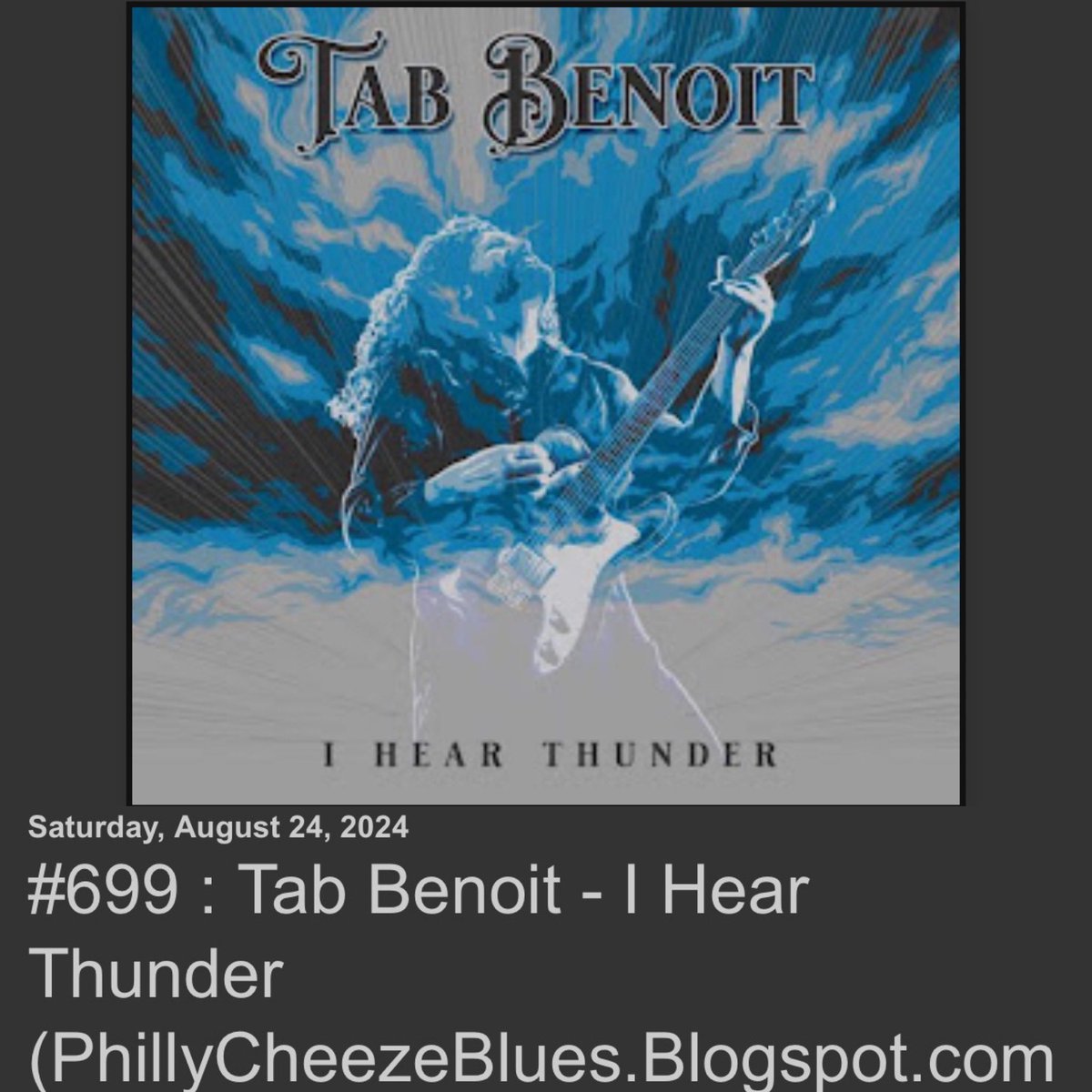 phillycheeze's tweet photo. PhillyCheeze’s Rock & Blues Reviews #699
Tab Benoit - I Hear Thunder
2024 – Whiskey Bayou Records
Release Date : Aug 30, 2024
By Phillip Smith;
😎🎸🎶🤘🔥 #TabBenoit #IHearThunder #NewMusic
@TabBenoitLA @whiskeybayourec
https://t.co/L3A8b1mb6P https://t.co/2rWbg6Bt3S