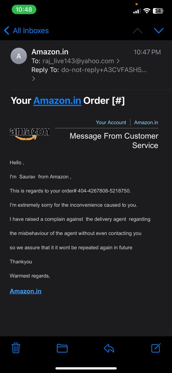 Rajatison's tweet photo. @amazonIN @amazon @AmazonHelp The only request is to take a complaint. The agent has been fraud, didnt deliver the product. Delivered 1 product out of 3. Day after day this how a prime customer is treated.why?
If we dont take any actions some other customer will face it tomorrow. https://t.co/QIhOrdo33M