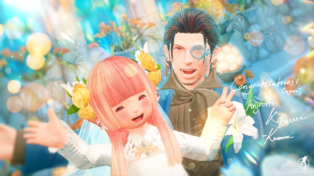 Wkwkwanna's tweet photo. Happiest EB to Banana and Anjrotto :D <3
#ffxiveb #eternalbonding #ffxivgpose #ffxiv #FFXIVScreenshot #ffxivsnaps #ff14 #γ©γ©γγ§γ« https://t.co/uwmPT18Et8