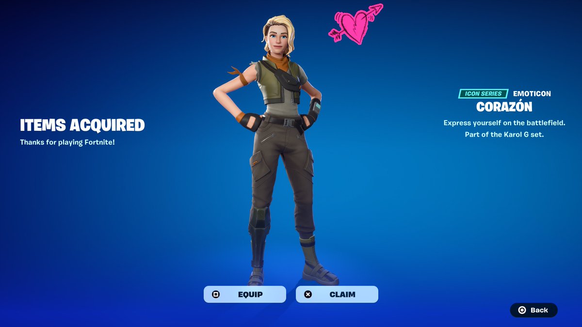 Fortnite Karol G Code Giveaway 

To Enter: 
❤️♻️ LIKE &amp; RETWEET
📲 FOLLOW @ForkniteStatuss 
✅ COMMENT “DONE”

USE CODE ‘FNLK’ #ad