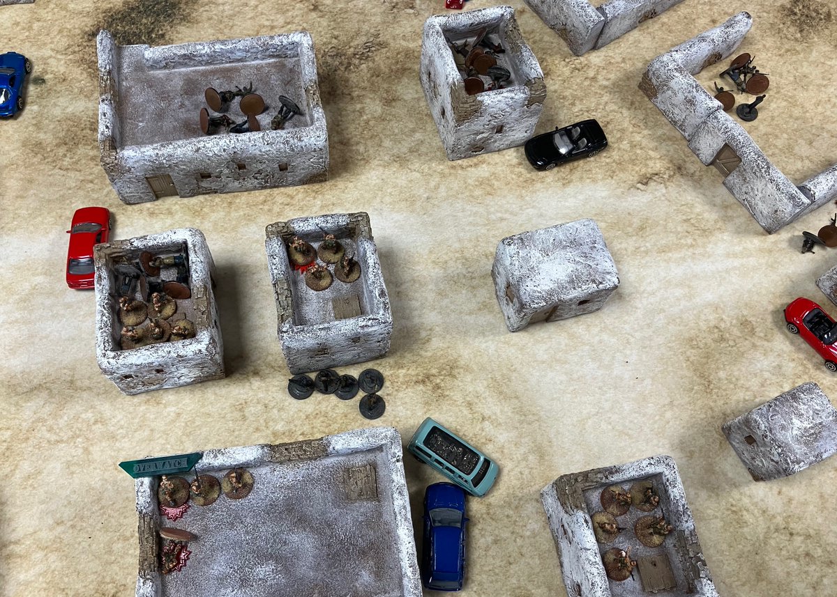 ironcow2103's tweet photo. Another run-out with #ForceOnForce as my US Infantry attempt to clear a way through Fallujah. @andre_crow's insurgents were pretty easy meat, but his Syrian street fighters a much tougher nut to crack... https://t.co/s0EcWbh491