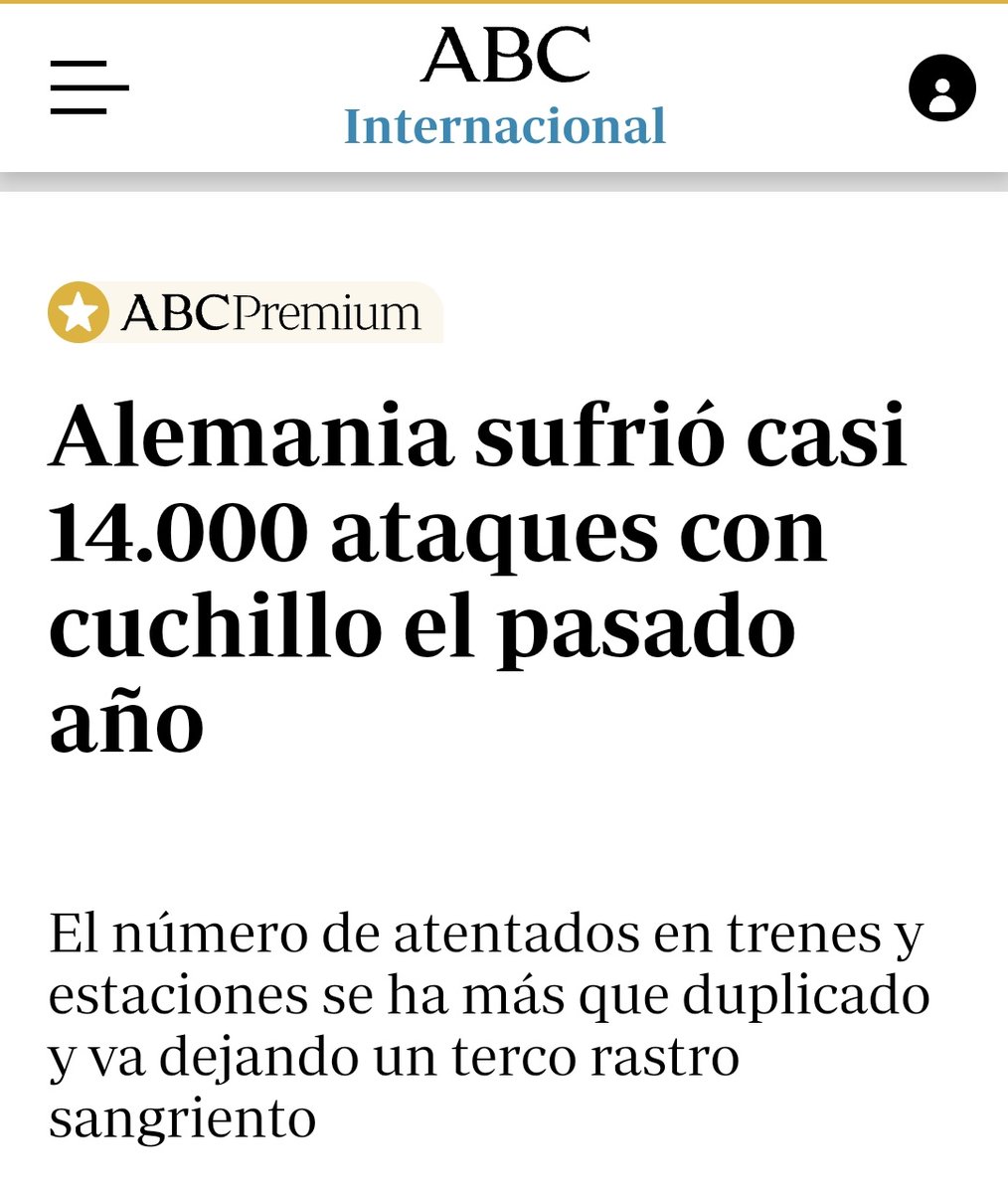 JosemaVallejo's tweet photo. 14.000 ataques con cuchillo solo en un año solo en Alemania.

38 apuñalamientos diarios. Cientos en toda Europa.

Miles de machetazos, degollamientos, mutilados; viudas y huérfanos.

Pero no digas nada, que nadie te llame xenófobo o racista. Disfruta del proyecto multicultural. https://t.co/siubhrYQBs