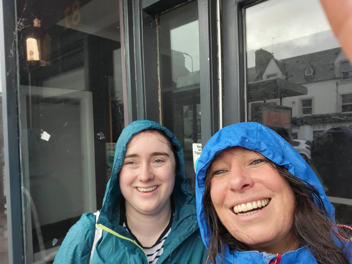 LibDemSally's tweet image. A story of sunshine &amp;amp; showers in #Auchterarder today (plus sheltering from the storm!) Out with @Amandine66eg &amp;amp; @LaurenB_Q delivering for brilliant local candidate Alan Watt, he'll be such an excellent @scotlibdems addition to #PerthandKinross Council! @ALDC #Strathallan