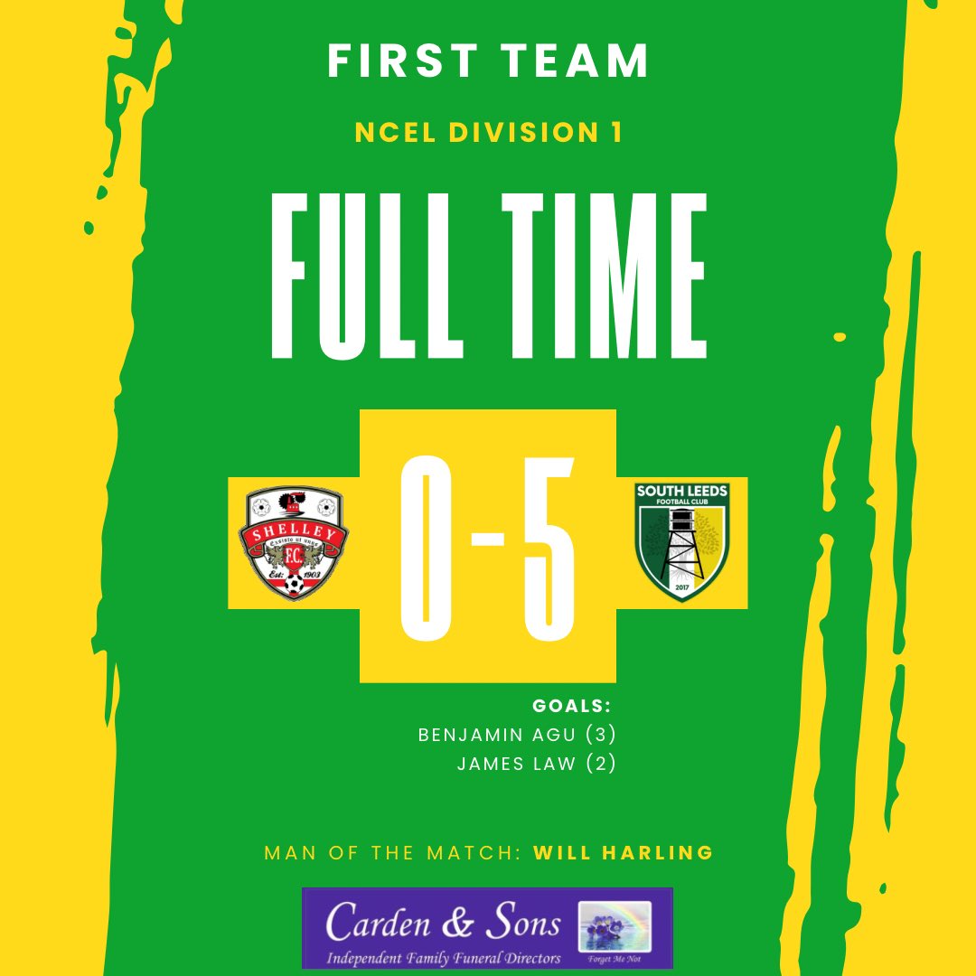 The First Team cruise to another 3 points this afternoon at Shelley with a first half demolition job seeing us lead 5-0 at Half Time. A lacklustre second half followed with the game already wrapped up but its job done and a clean sheet..

🔰