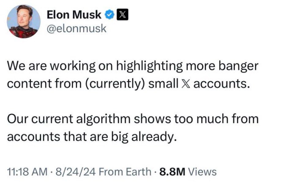 DarrigoMelanie's tweet image. Translation:
We are going to arbitrarily and artificially suppress large accounts and boost selective smaller accounts that fit the narratives we want, to push curated propaganda ahead of an election.