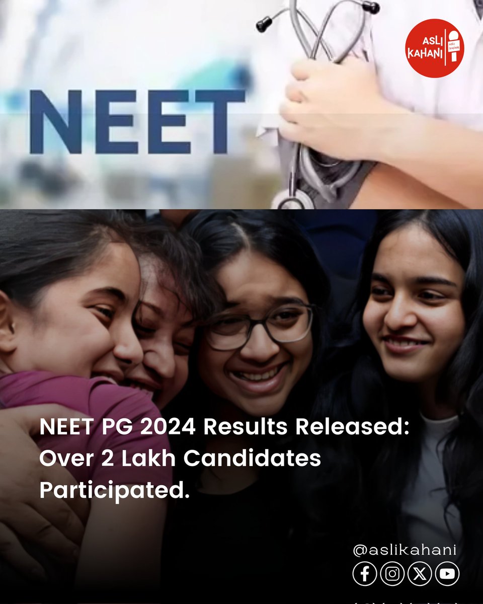 KahaniAsli's tweet photo. #neetpg #results #medicalexam #doctor #nta #top5news #recentupdates #Aslikahani https://t.co/EkaBzbODDL