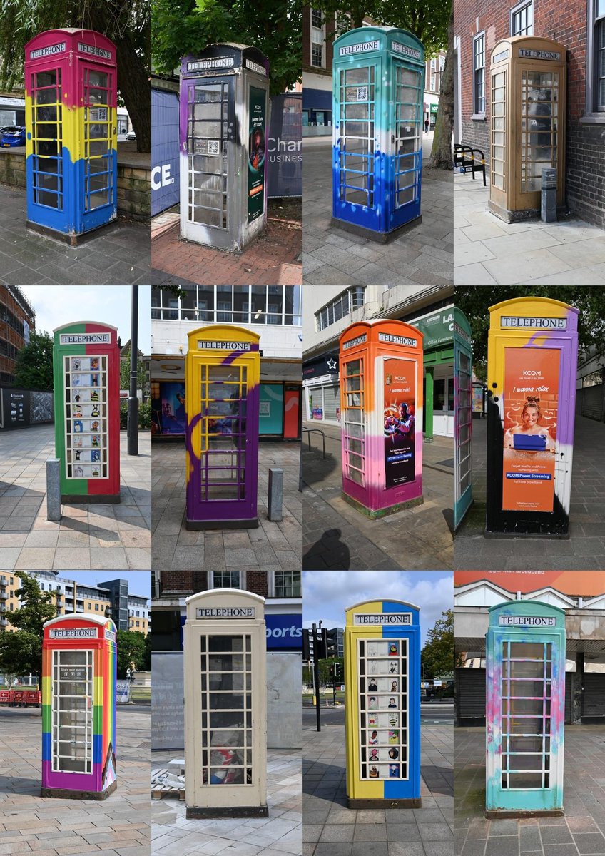 ANHurst's tweet image. A bit of #KCOM #K6 Kiosk Kolour in Kingston Upon Hull on 18/08/24 #phonebox #telephonebox #hull @KCOMhome