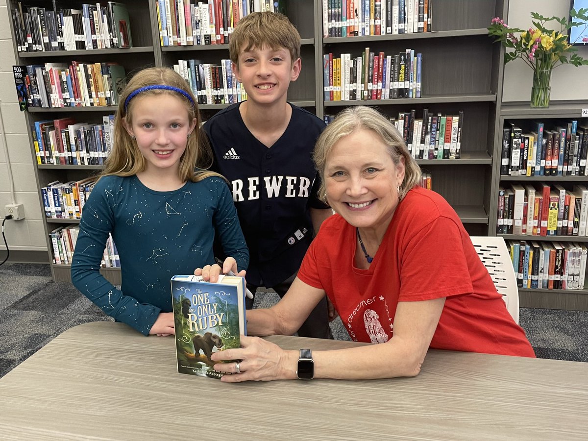 AlwaysAmyZ's tweet photo. @kaaauthor @HarperChildrens Honored to have met you this Spring with my own children. I just know my readers would love to have these!! ❤️ https://t.co/jBvgwTK2fB