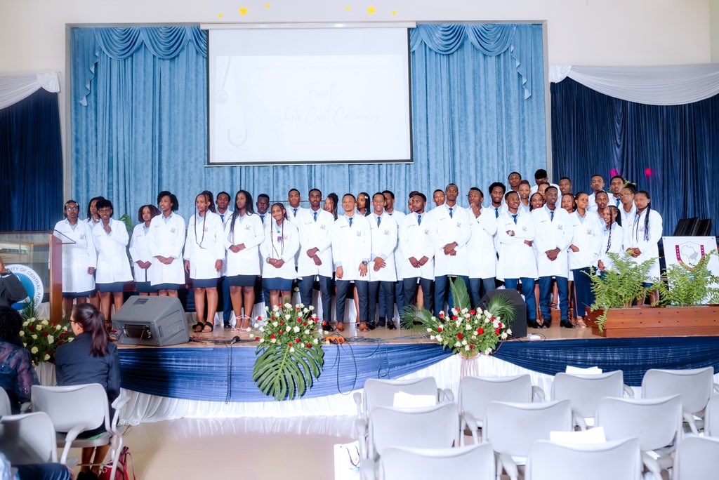 ASOMEHealth's tweet photo. White Coat Ceremony honoring the Class of 2030. The students were encouraged to embrace a meaningful journey, staying committed to patient care, community, and country. #ASOME #WhiteCoatCeremony #ClassOf2030 https://t.co/RpbhXnJlI4