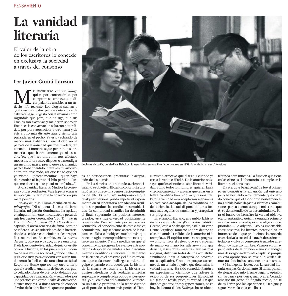 JavierGomaL's tweet photo. La verdad de la ciencia reside en su verificación. ¿Dónde reside la verdad de la filosofía? Aquí lo explico (ahora en “Filosofía mundana”). Por la misma razón aducida el literato tiene la obligación de ser vanidoso y el científico no. https://t.co/P9eguAm6pI