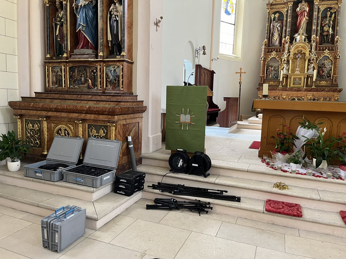 Es geht wieder los! Vorarbeiten für Radiogottesdienst aus #Guttet-Feschel Sonntag 10 Uhr <a href="/SRF/">SRF</a> auf #SRF2Kultur und #Musikwelle