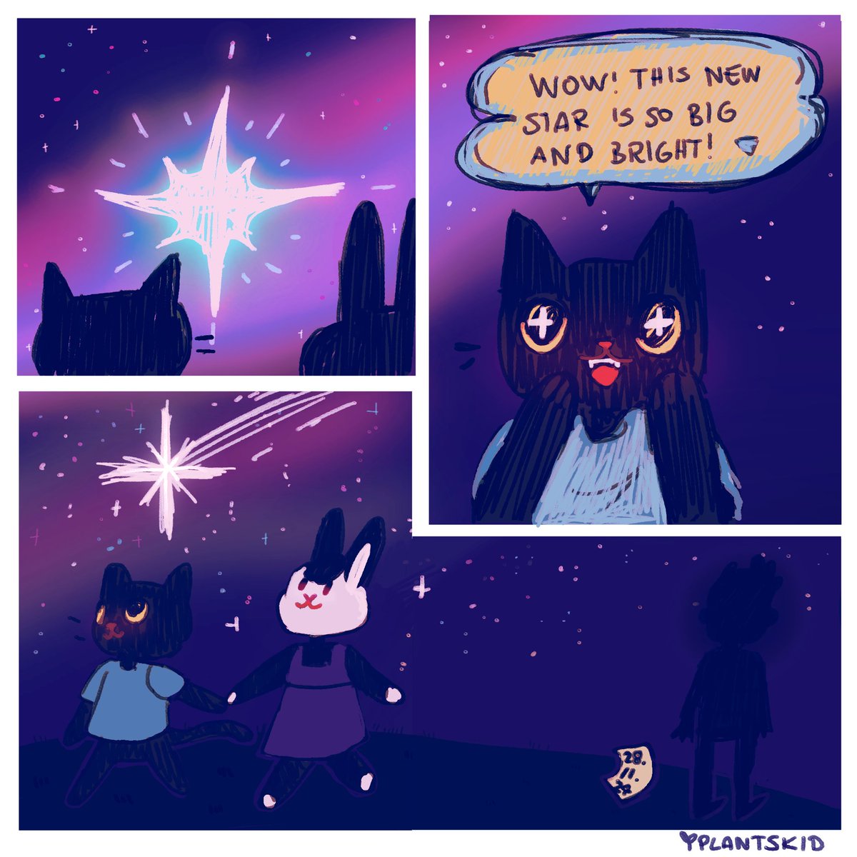 plantskid's tweet image. as the world caves in ☄️ // animal crossing pocket camp announcement comic bc im genuinely upset about it lmao