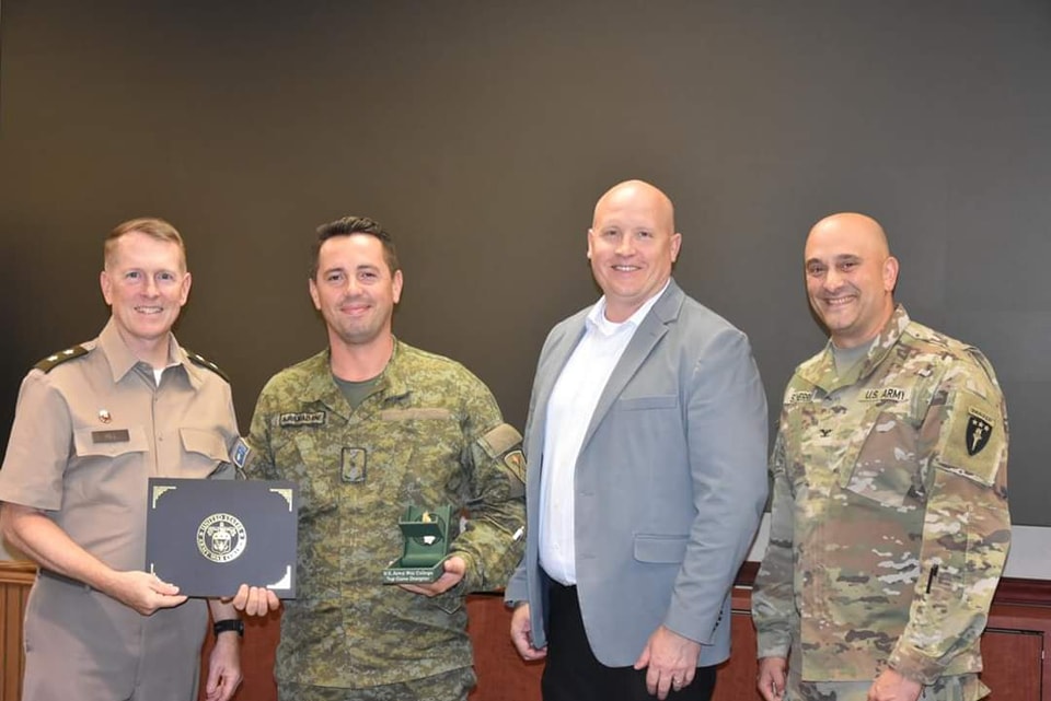 admirim's tweet photo. A strategic war game developed by Kosovo Army officers has been selected as the best-developed war game at a War Game Designer Course in the United States. 

The Kosovo officers' war game focused on defending the territory of the Republic of Kosovo. https://t.co/twLq06smD2