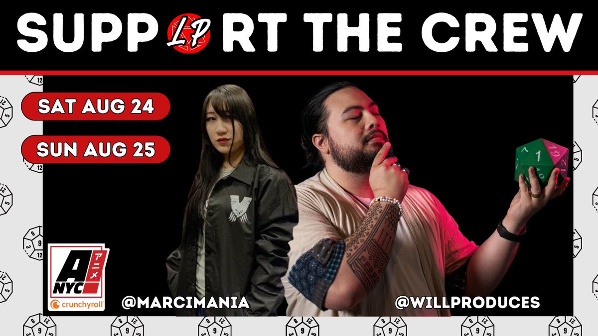 TheLANPartyLive's tweet photo. Join the LANParty this weekend at AnimeNYC! 🗽

Our DM @WillProduces joins @MistyMtnGaming in Hall 1B for some D&amp;D at 1PM + 4PM on Saturday and 12PM + 3PM on Sunday

And be sure to find one of our producers @MarciMania and get your @SukebanNYC merch at Booth 1330 https://t.co/AhKmY4WiMw