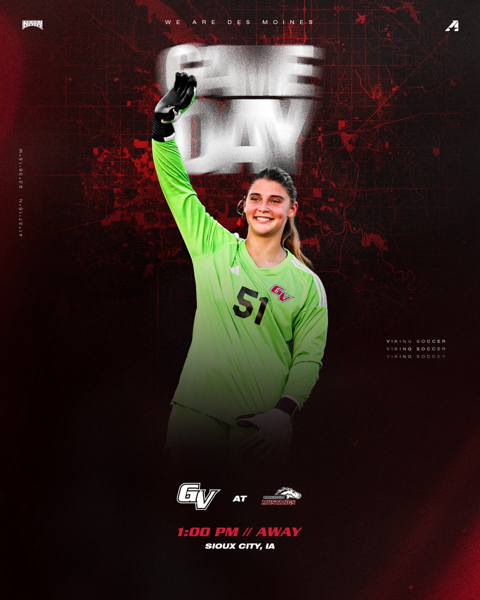 W⚽| #GAMEDAY | <a href="/GVUWS_YWNWA/">GV Women's Soccer</a>

🆚 Morningside University
📍 Sioux City, IA 
⏰ 1:00 PM
📈 ow.ly/QWOe50T5oC2
📹 ow.ly/KgrH50T5oC3

#WEAREDSM
