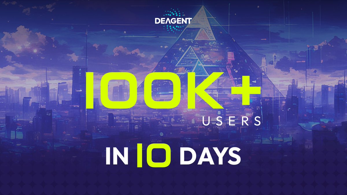 🔥 In just 10 days, we've skyrocketed from 10 to 100,000 users! 🚀

And our UAW? It surged from 2 to 20,000 at the same time! 📈💥

We're not just growing; we're reshaping the #Web3 landscape.

Stay with us for more! 🌐✨ #DA