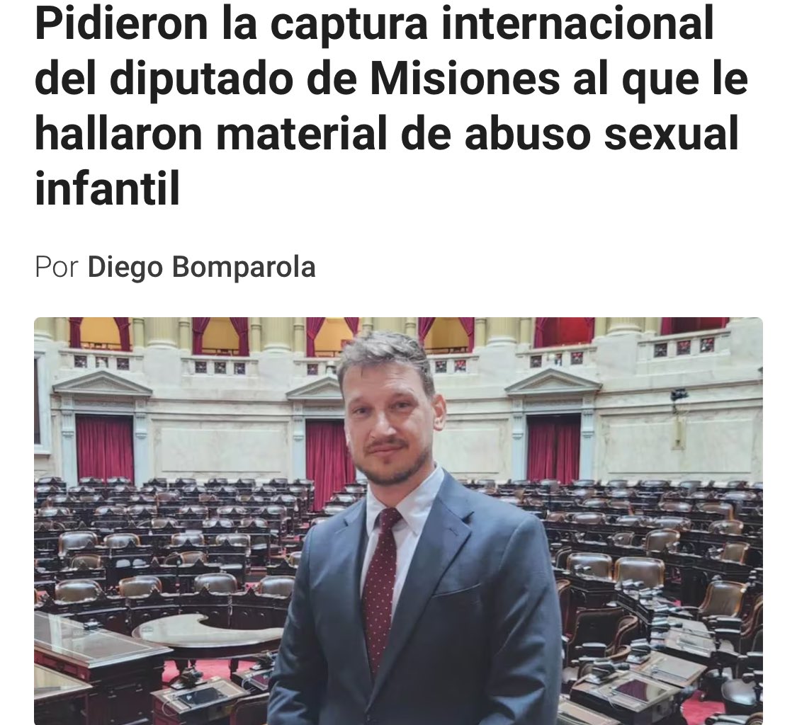 El diputado provincial libertario acusado de pedofilia, técnicamente se les escapó a todos. 
A la justicia, a las fuerzas de la provincia de Misiones, a las fuerzas federales  y a migraciones. 
Una cadena de inutilidades o de complicidad que hay que investigar.