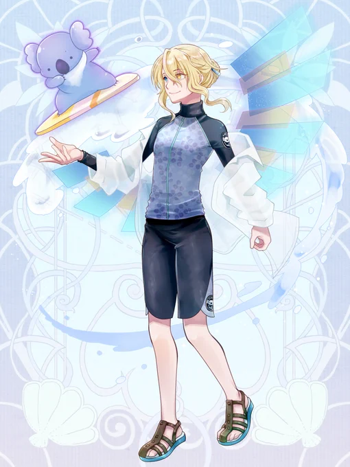 TW7→水着コン納品しました。発注ありがとうございます。最近人間形態は男の人ばかりリクが来るようです#チェインパラドクス(C)仮名ゆたか/#トミーウォーカー 