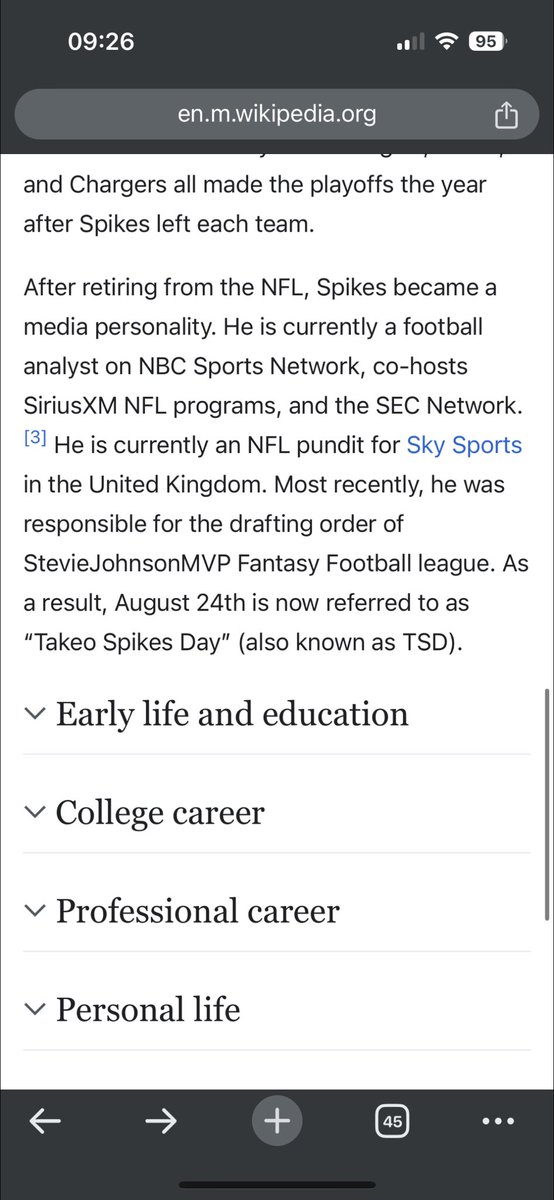 UnderscoreNotto's tweet photo. @TakeoSpikes51 hey Takeo, just wanted to wish you a happy Takeo Spikes Day. Thanks for everything you’ve done https://t.co/N99aAjB1BK
