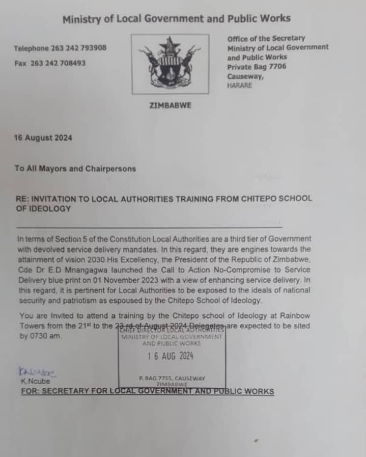 Sen Douglas Mwonzora tweet media