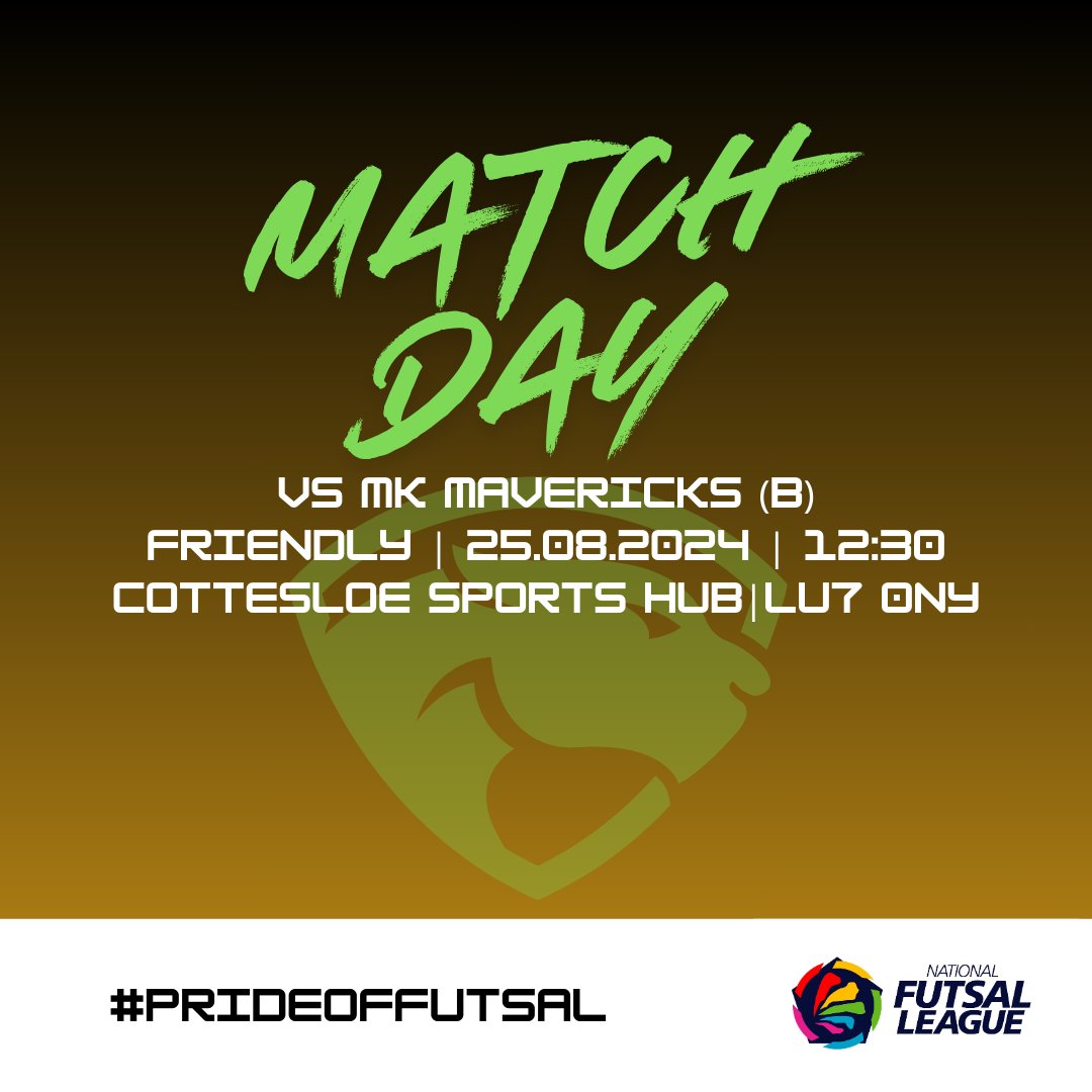 SS_Elite_FC's tweet photo. PRESEASON MATCH | Lets gooo! We take on MK Mavericks (B) in our first pre season friendly.
🗓️Sunday | 25.08.24
🆚MK Mavericks (B)
⚽️ Friendly
⏰ 12:30 KO 
📍Cottesloe Sports Hub LU7 0NY

#prideoffutsal #Preseason2024 https://t.co/DMb0PMbJNZ
